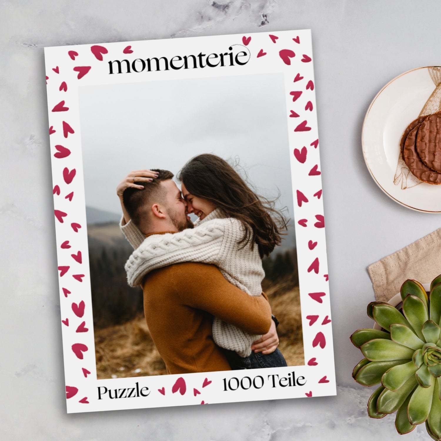 Personalisiertes Fotopuzzle zum Valentinstag für Frauen – individuelles Puzzle mit eigenem Foto und romantischer Botschaft als liebevolles Geschenk für sie